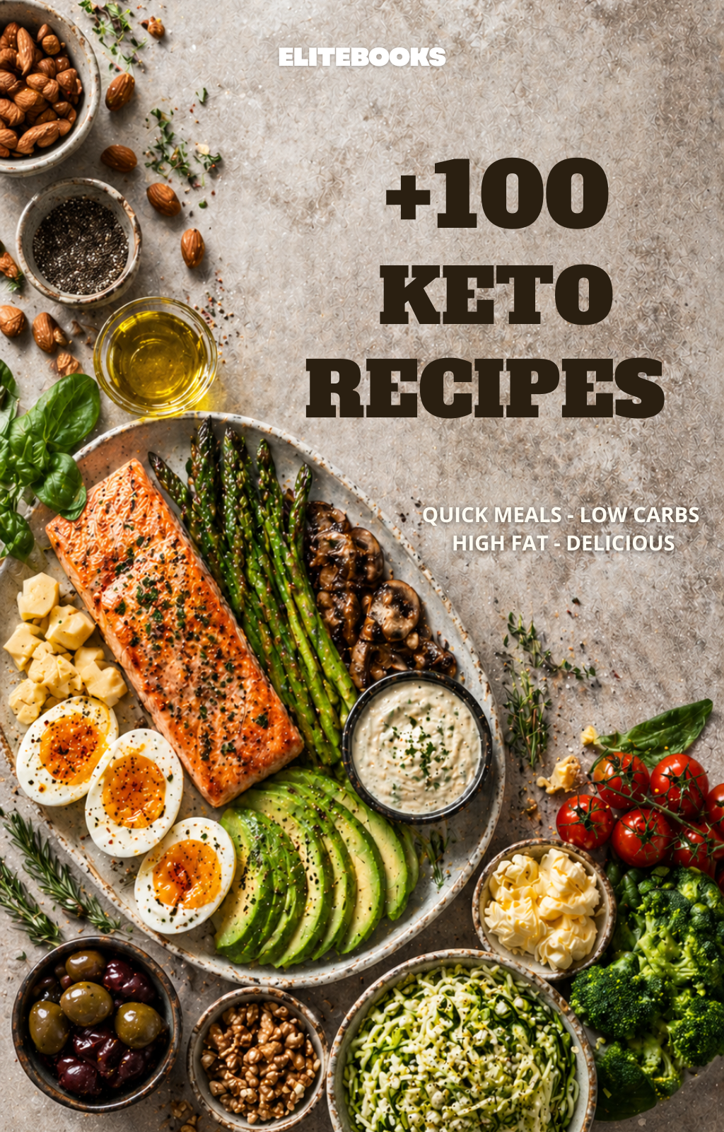 100+ Keto Recipes — Quick Low-Carb Digital Cookbook